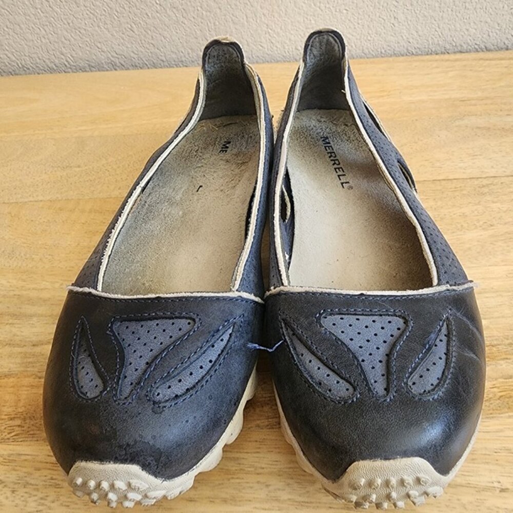 Merrell Shoes Womens Size 6 Navy Blue Oceania Mary Jane Vibram Sole Casual Flats - Picture 7 of 12